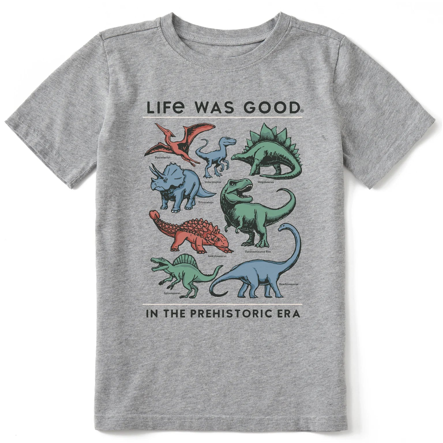 Kids' Life was Good Prehistoric Era Short Sleeve Crusher Tee Shirt