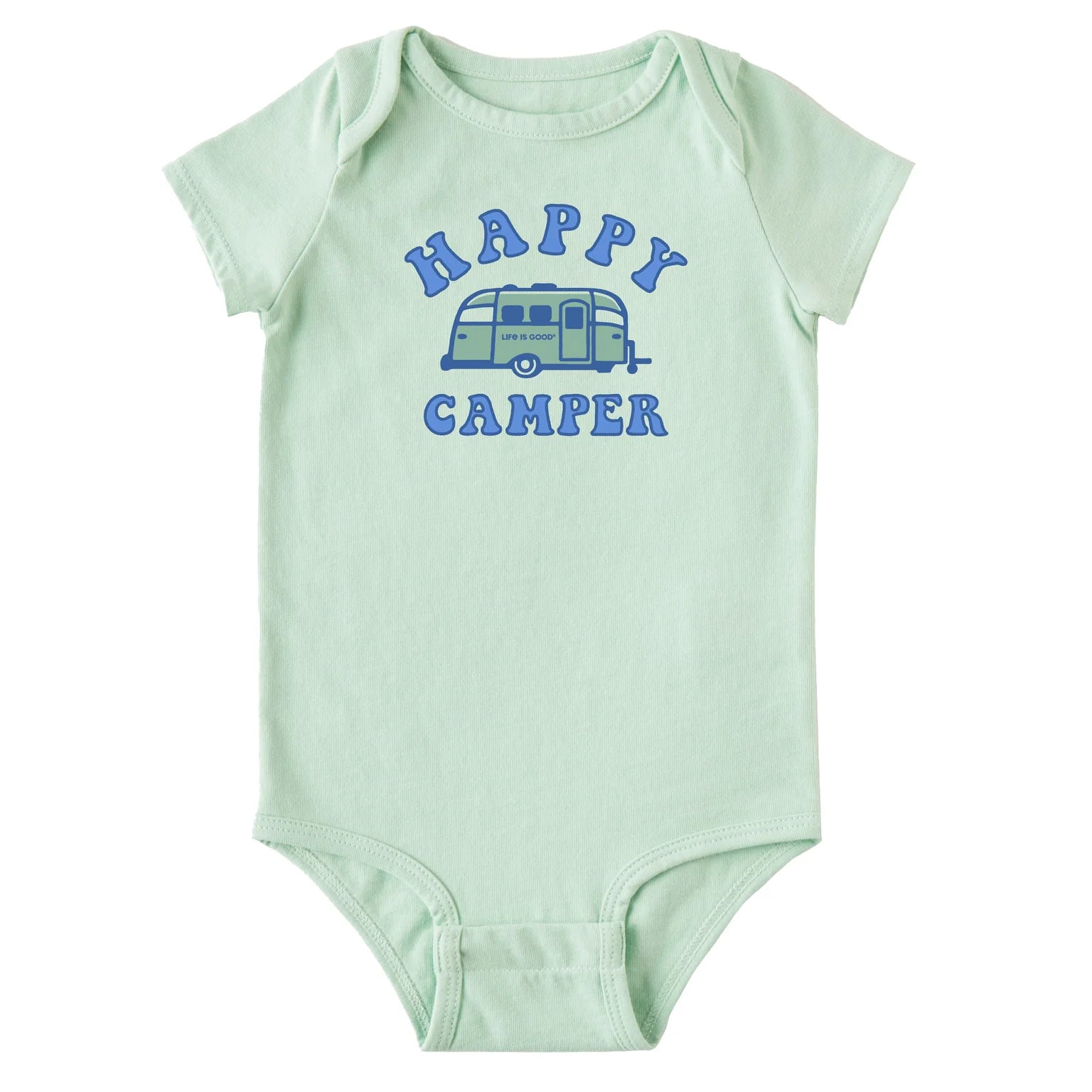 Infant Happy Camper Short Sleeve Crusher Baby Bodysuit