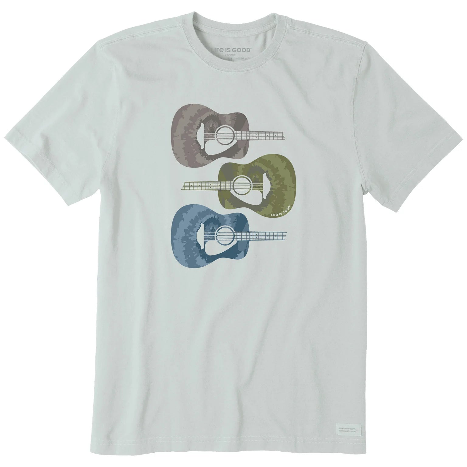 Men's Tie Dye Guitars Short Sleeve Tee Shirt