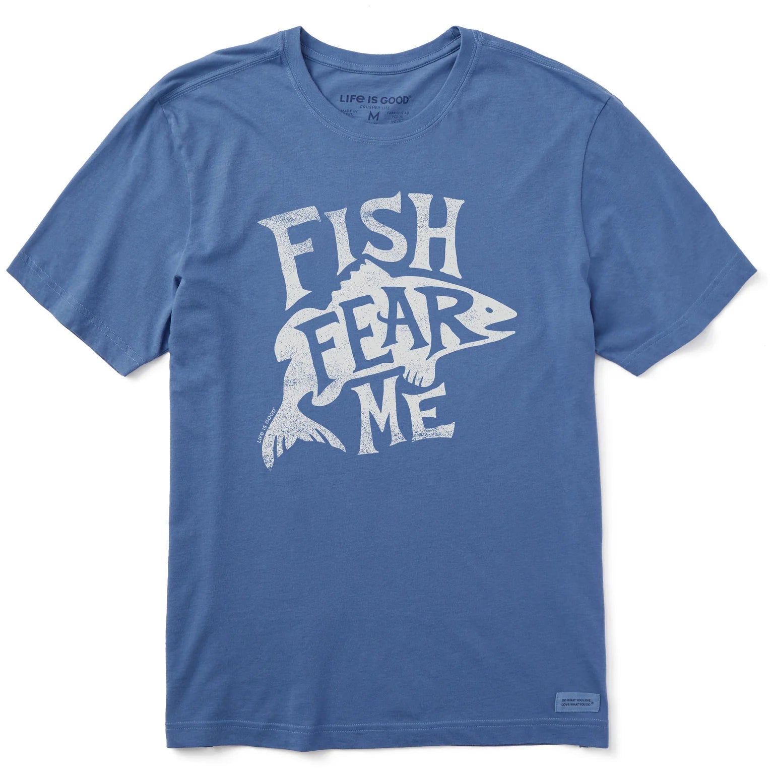 Men's Typeout Fish Fear Me Short Sleeve Crusher Tee Shirt