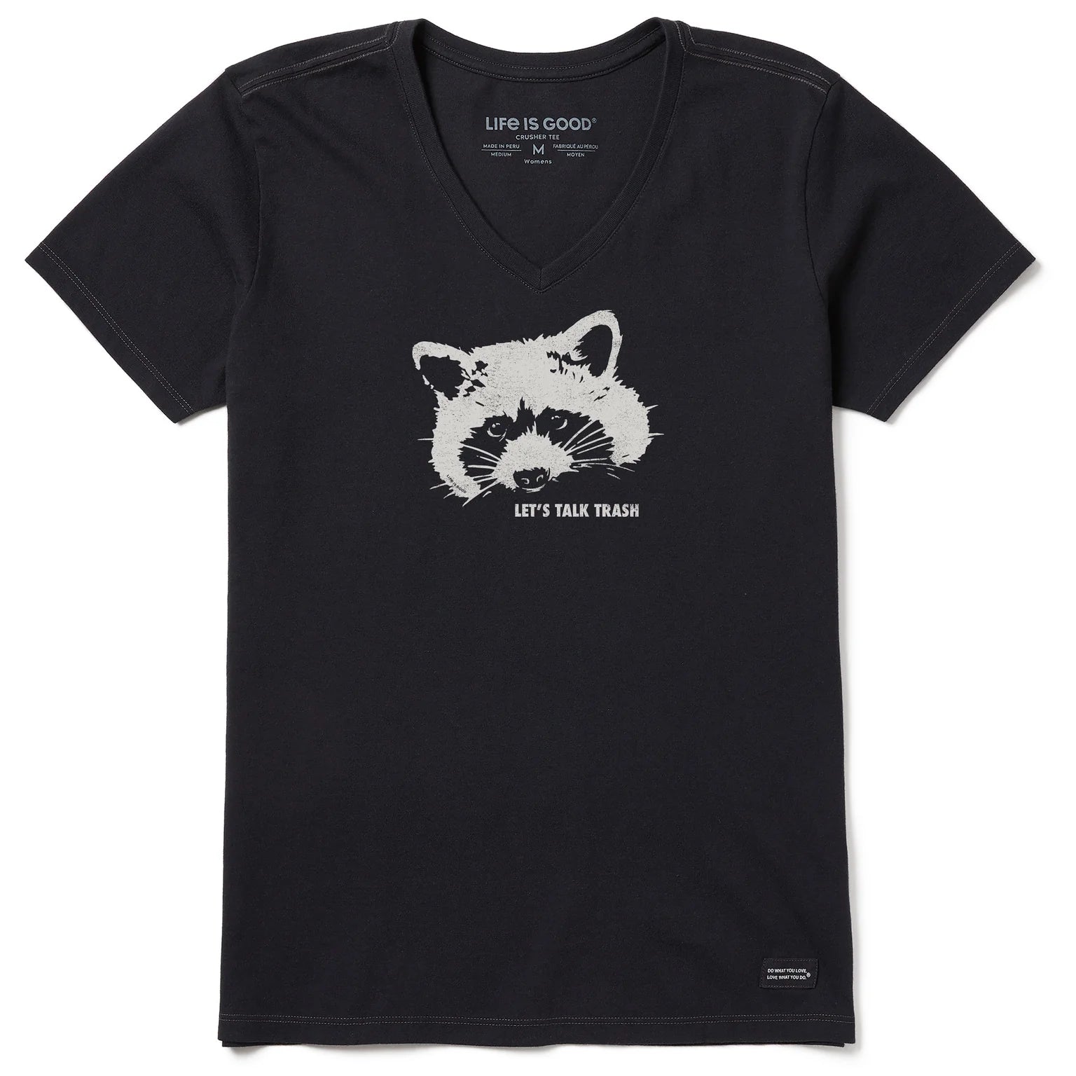 Women's Raccoon Short Sleeve Crusher Vee Shirt
