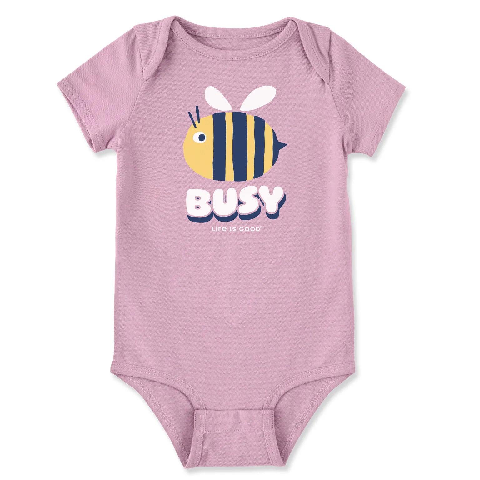Infant Busy Bee Short Sleeve Crusher Baby Bodysuit