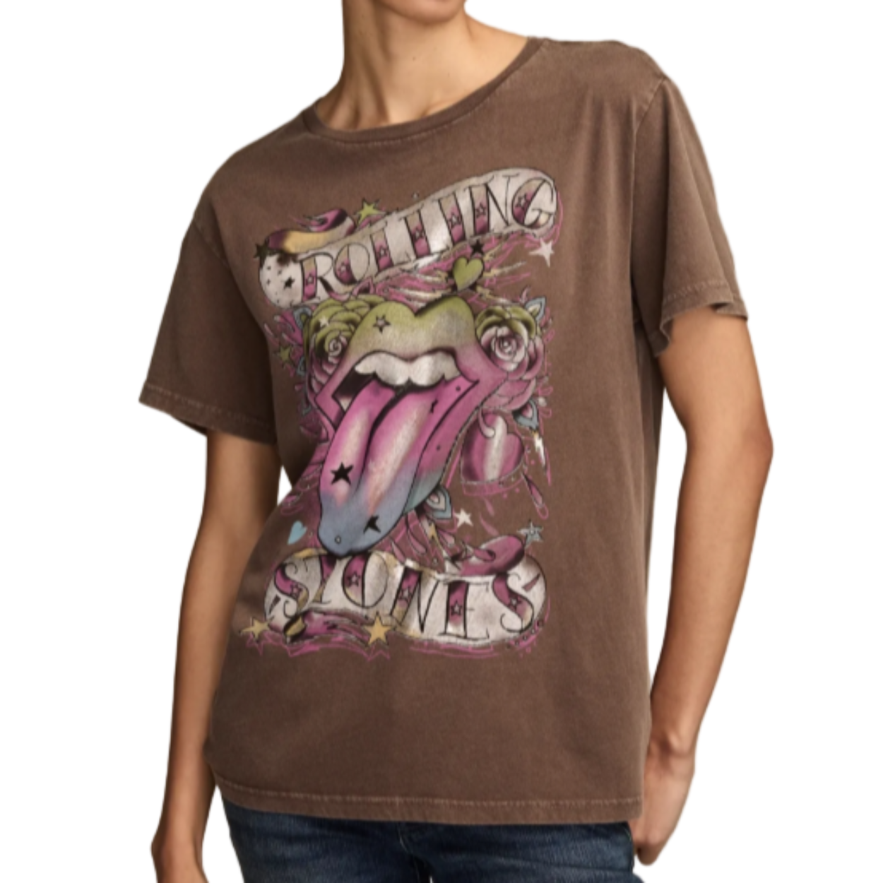 Women's T - ShirtsRolling Stones Tattoo Boyfriend Tee Shirt