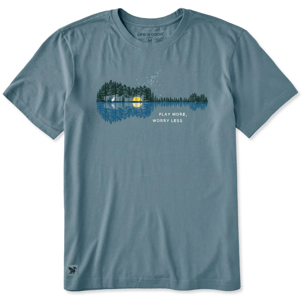 Men's Guitarscape Play More Reflections Short Sleeve Crusher Tee Shirt