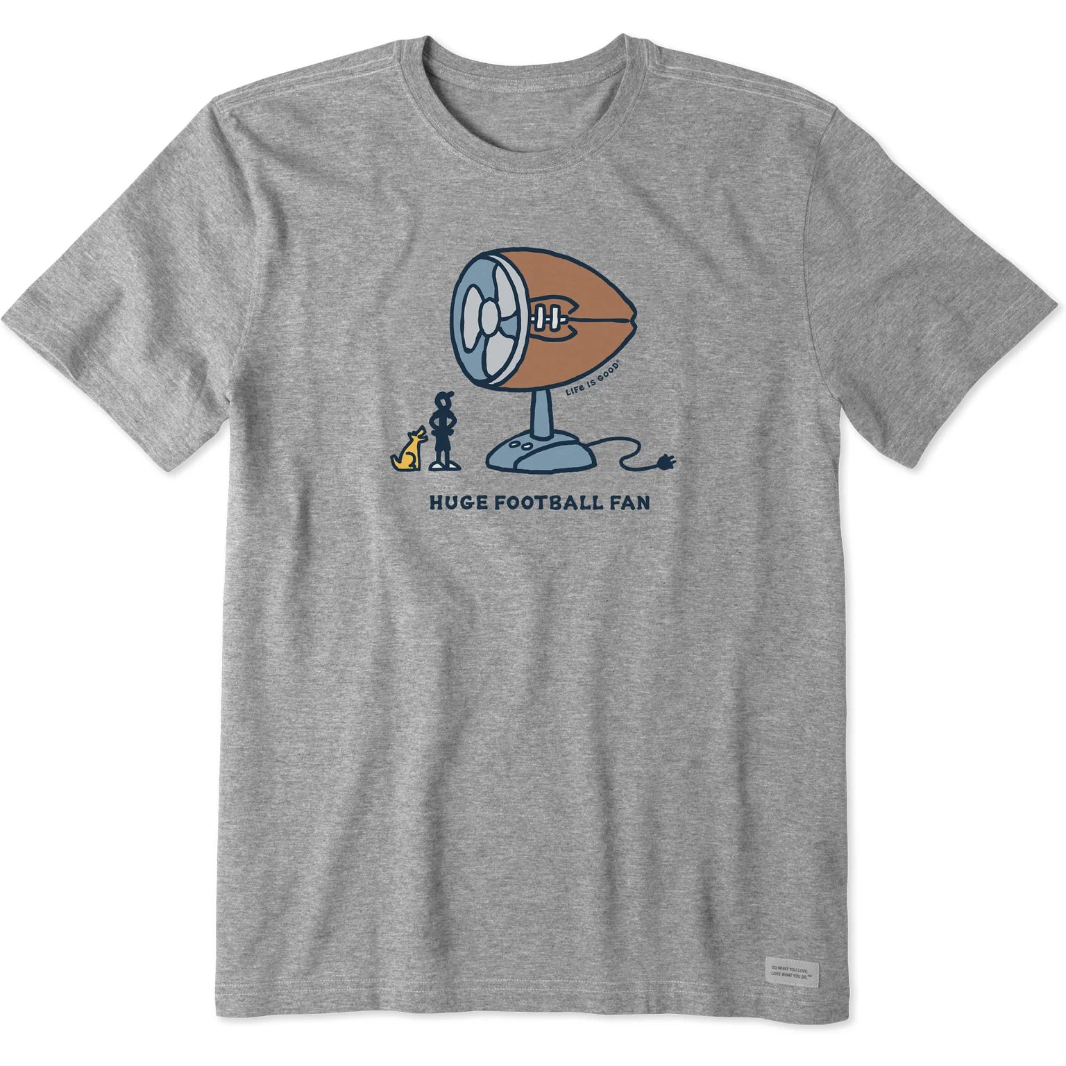 Men's Huge Football Fan Short Sleeve Crusher Tee  Shirt
