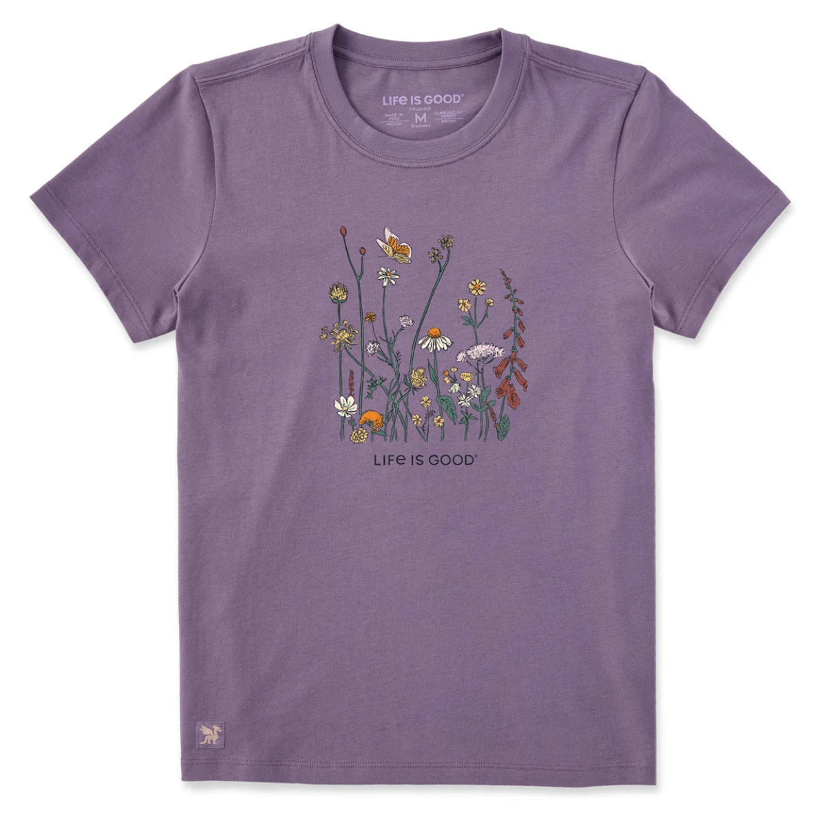 Women's Relaxed Wildflowers Short Sleeve Crusher Tee Shirt