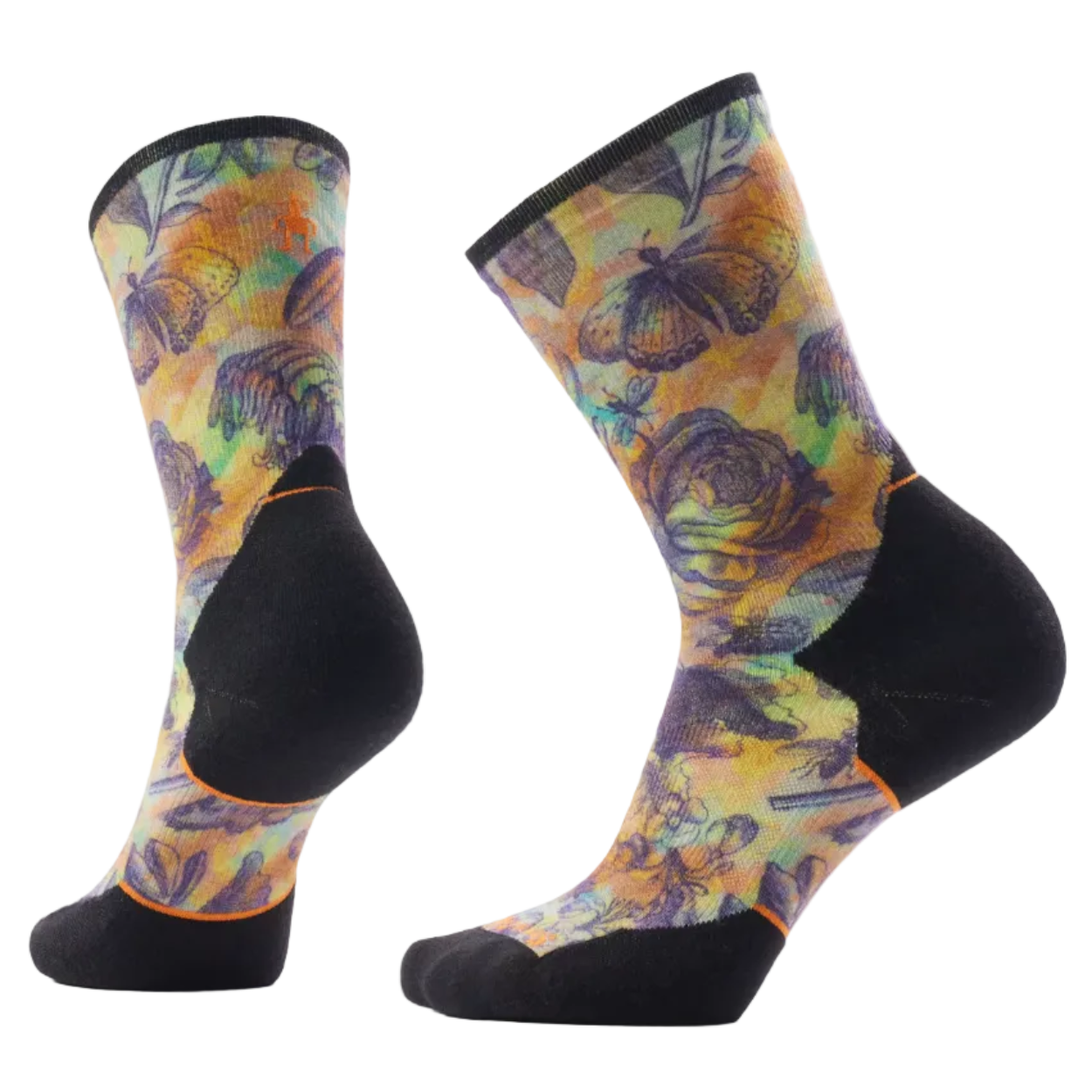 Women's Trail Run Targeted Cushion Floral Party Print Crew Socks