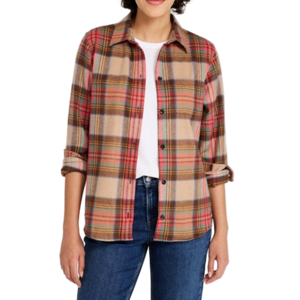 Women's Scotch Plaid Flannel Shirt