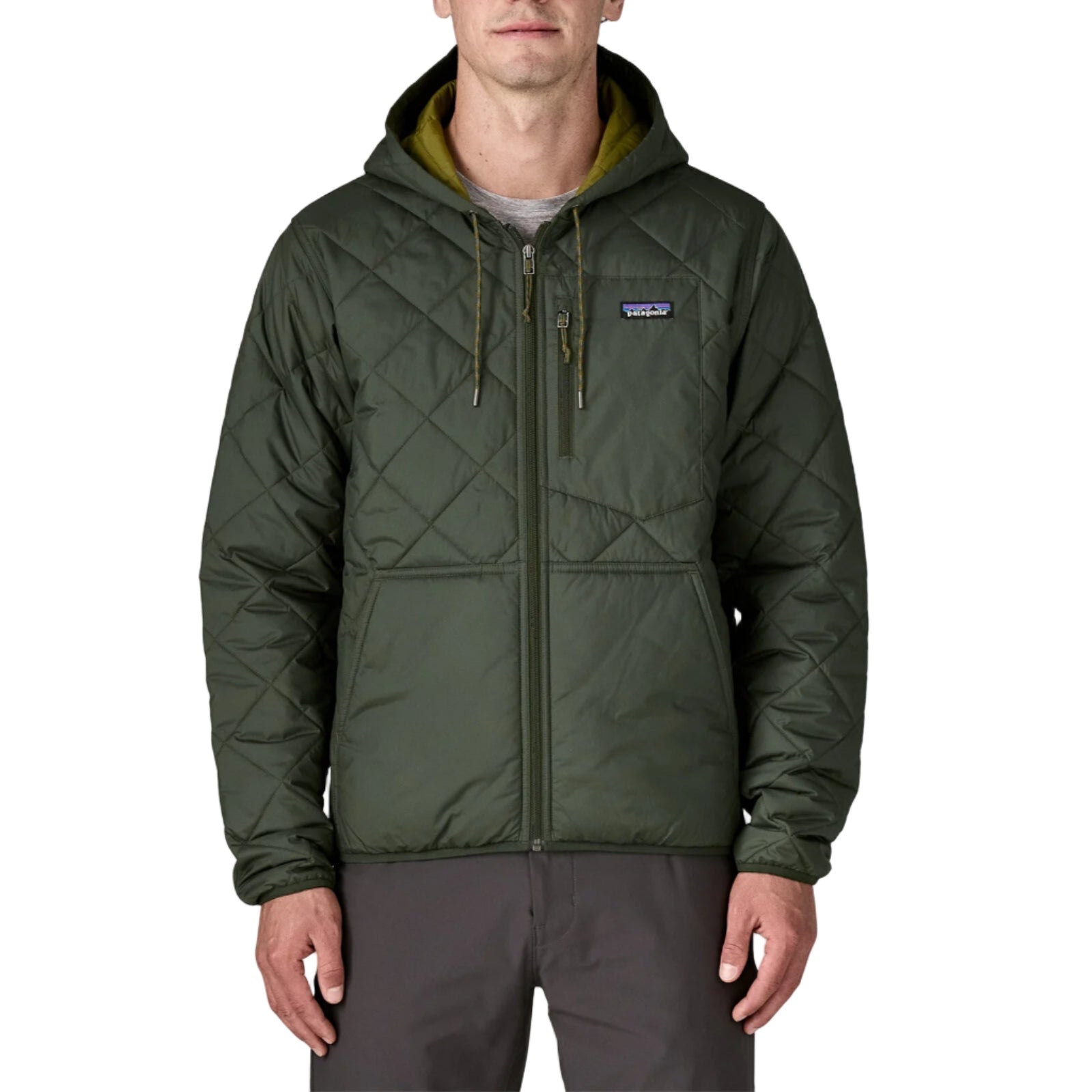 Men's Diamond Quilted Bomber Hoody
