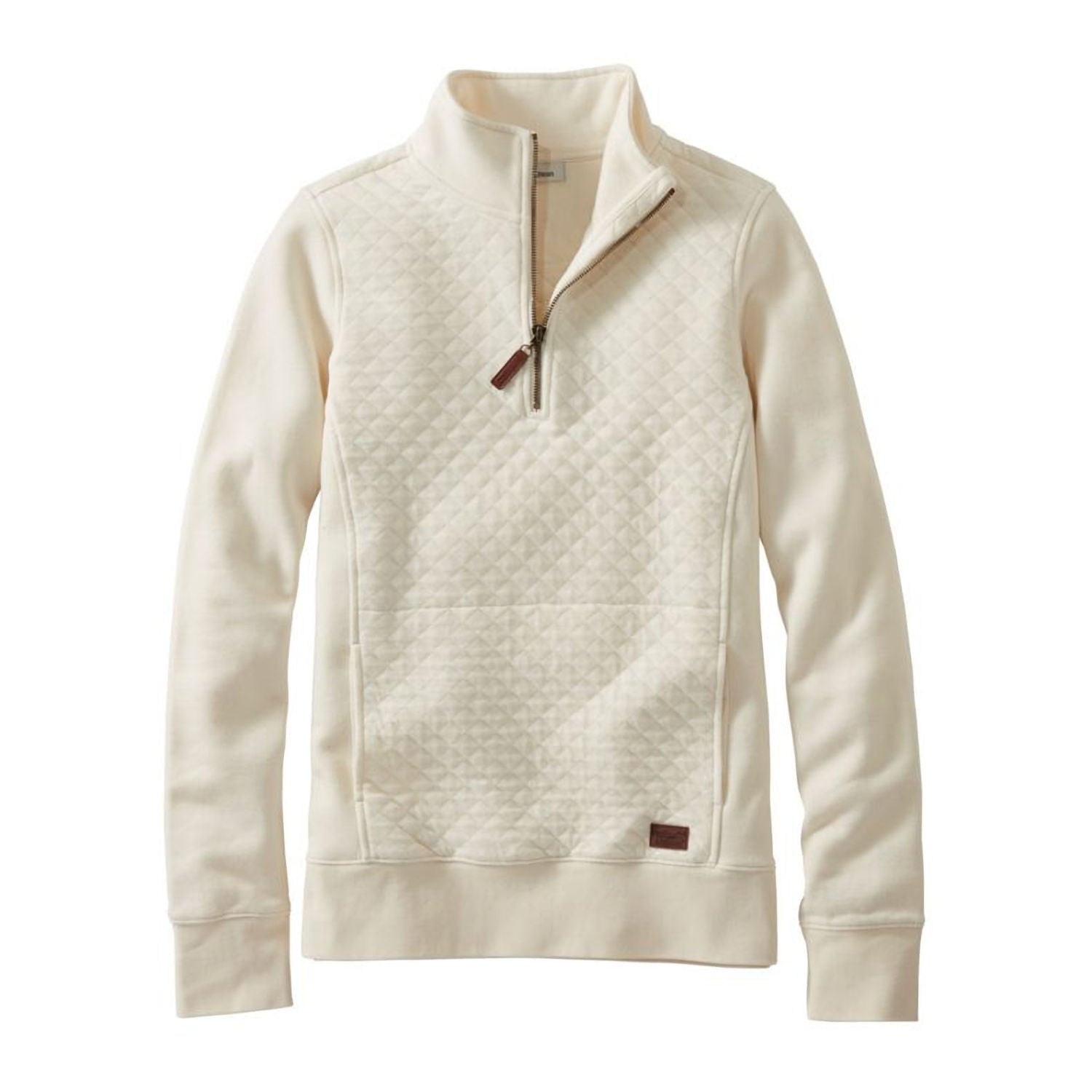 Women's Quilted Quarter-Zip Pullover Sweater - Main Image