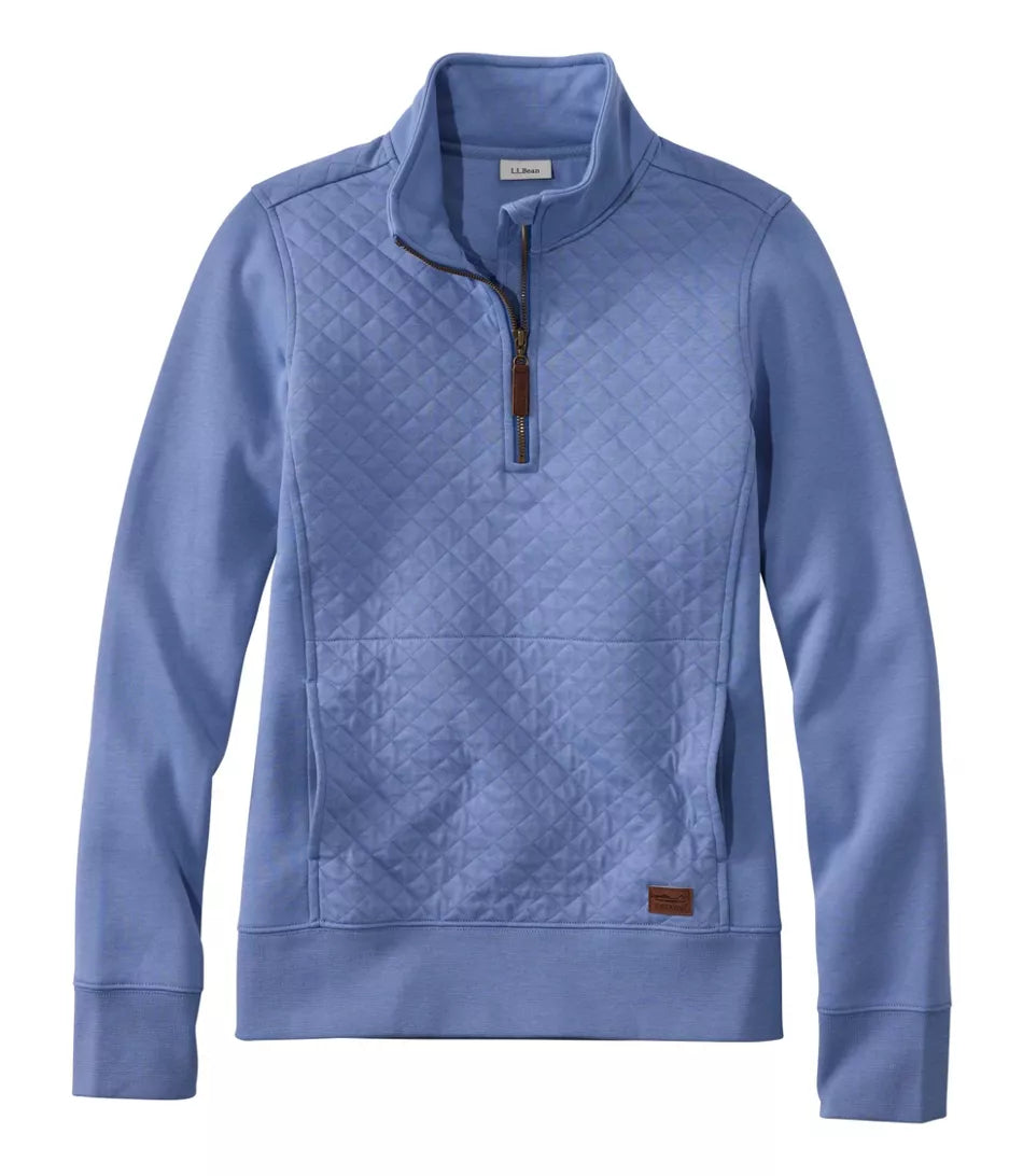 Women's Quilted Quarter-Zip Pullover Sweater
