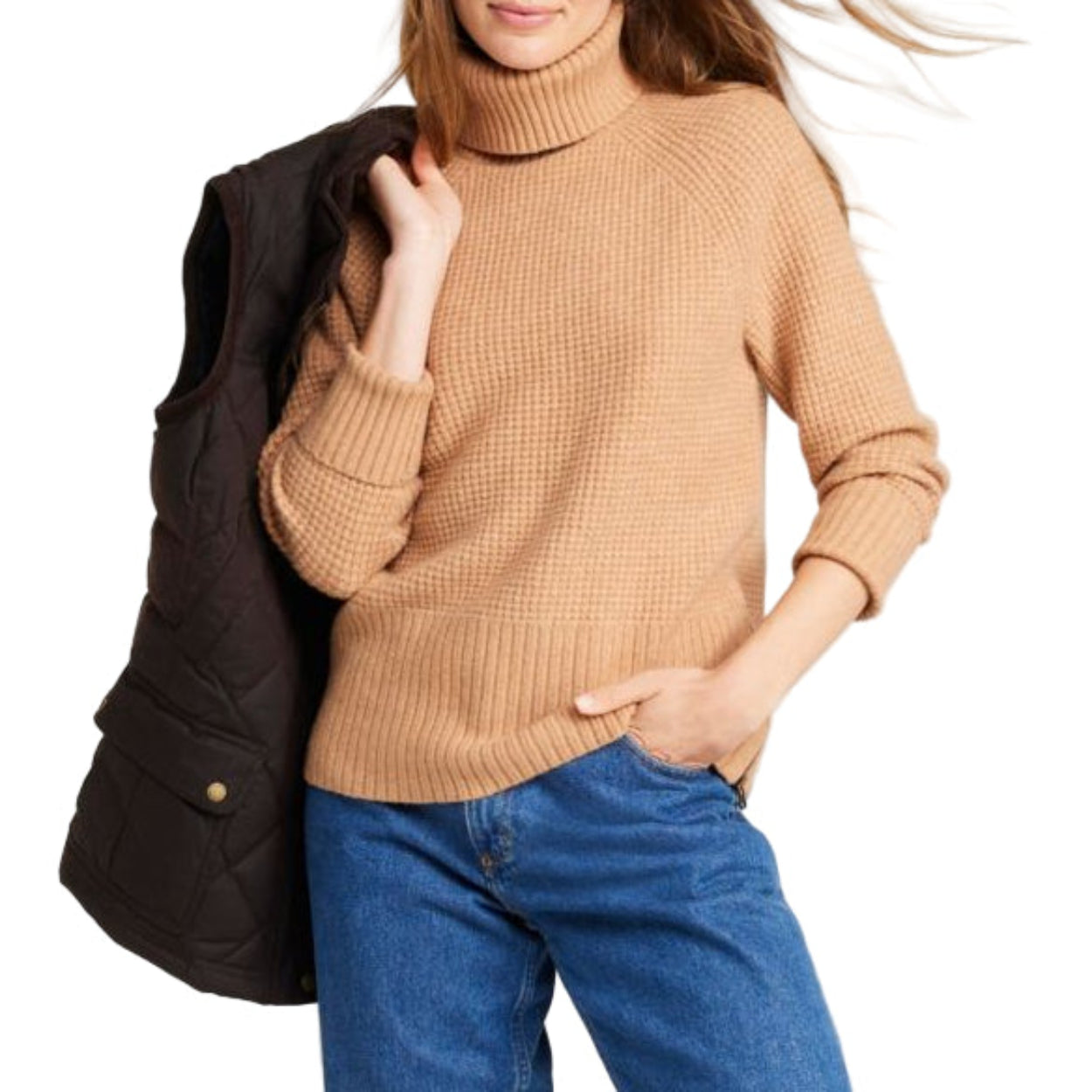Women's SuperSoft Waffle Turtleneck Sweater