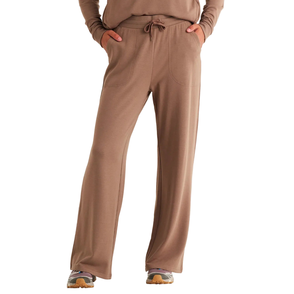 Women's Bamboo Lightweight Fleece Wide Leg Pants
