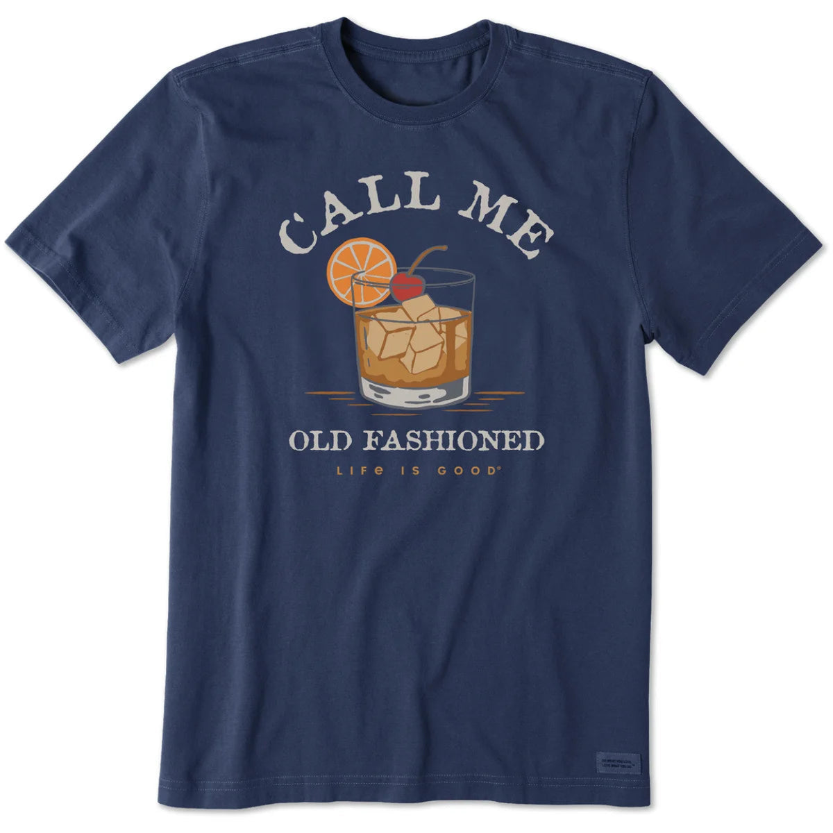 Men's Cocktail Call Me Old Fashioned Short Sleeve Crusher Tee Shirt