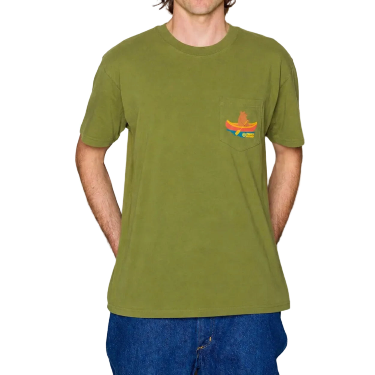 Unisex Bears At Camp Short Sleeve Pocket Tee Shirt