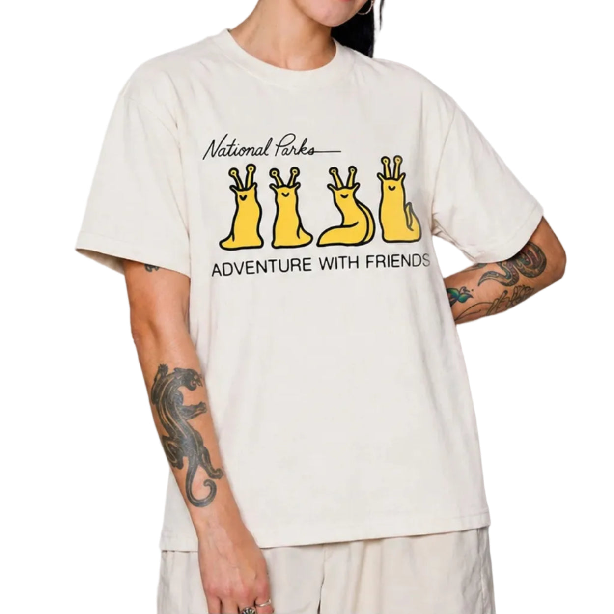 Unisex Adventure with Friends Banana Slug Short Sleeve Tee Shirt