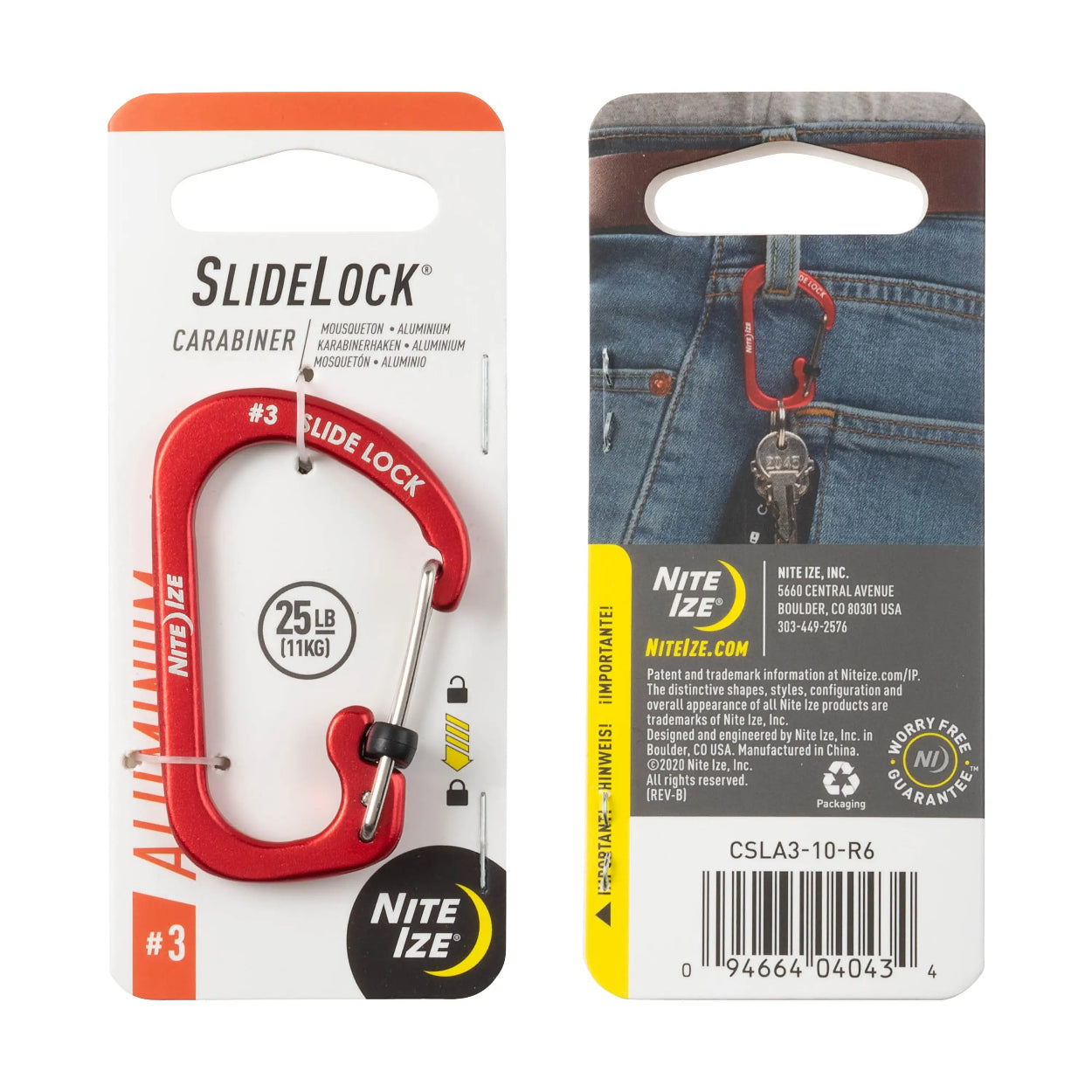 SlideLock Aluminum #3 Carabiner