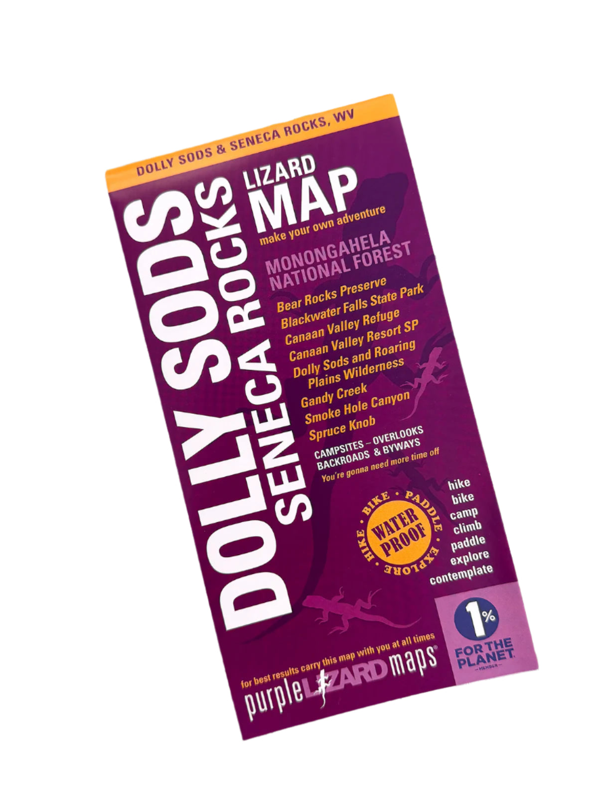 Dolly Sods-Seneca Rocks Lizard Map: West Virginia