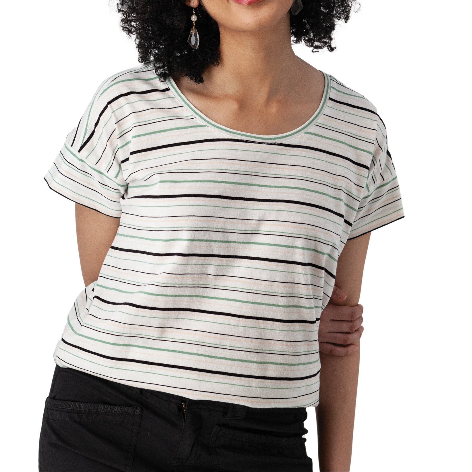 Women's Endless Summer Striped Scoop Neck Top