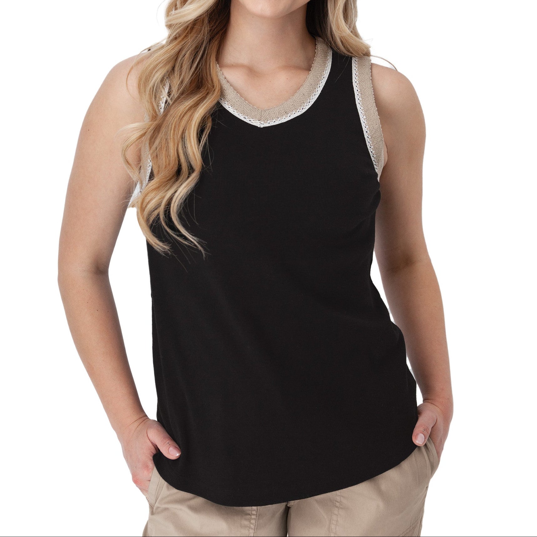 Women's Solana Crochet Trim Tank Top