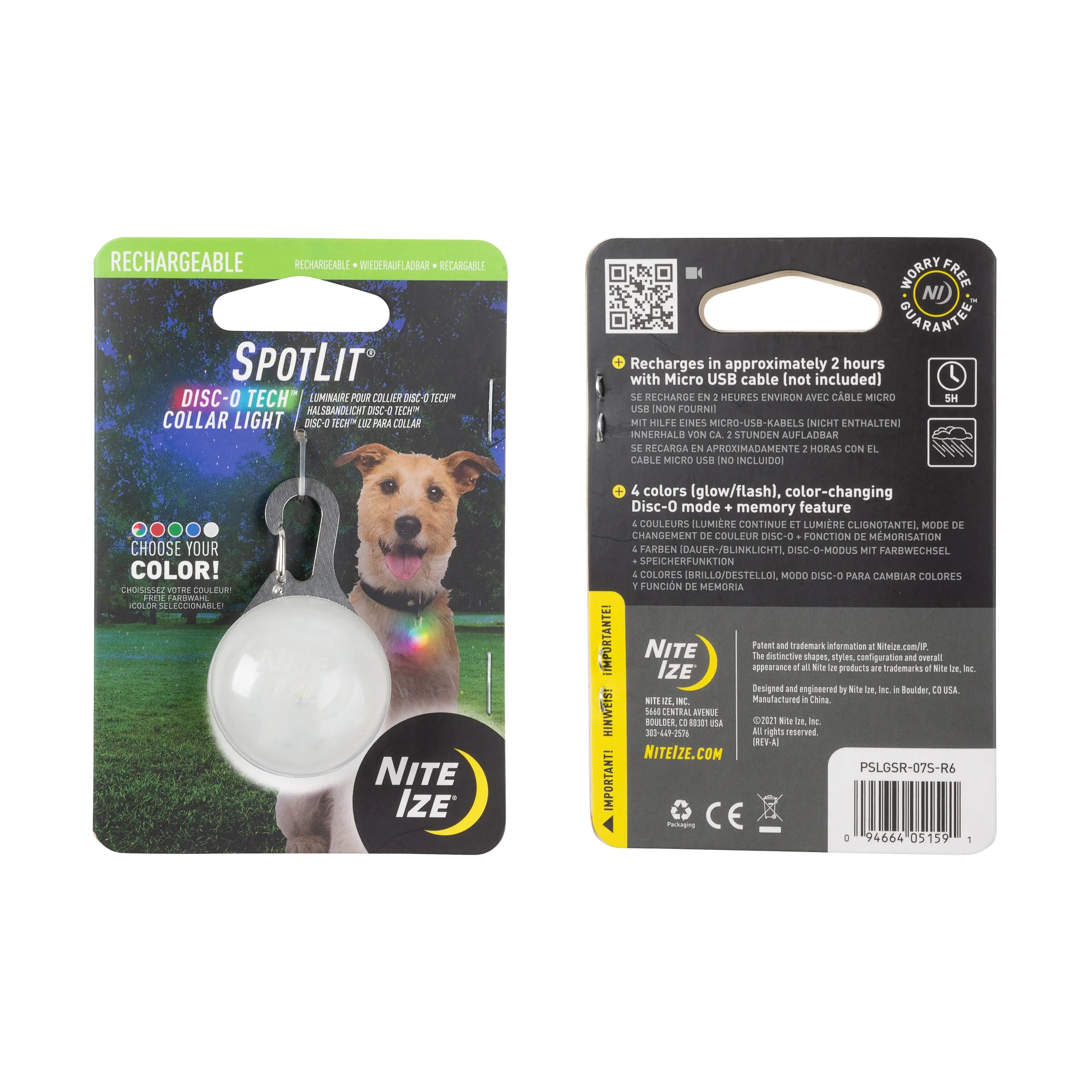 SpotLit Rechargeable Dog Collar Light