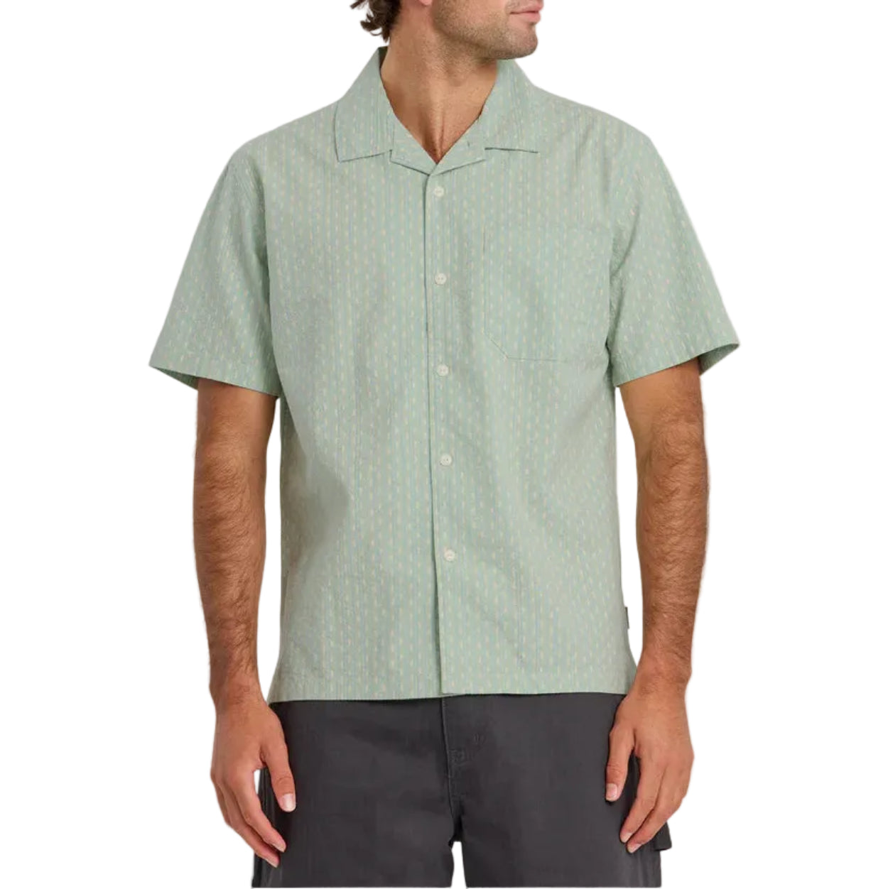 Men's Horizons Casual Seersucker Short Sleeve Buttondown Shirt