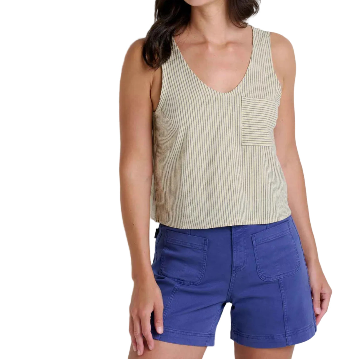 Women's Taj Hemp Button Back Tank Top