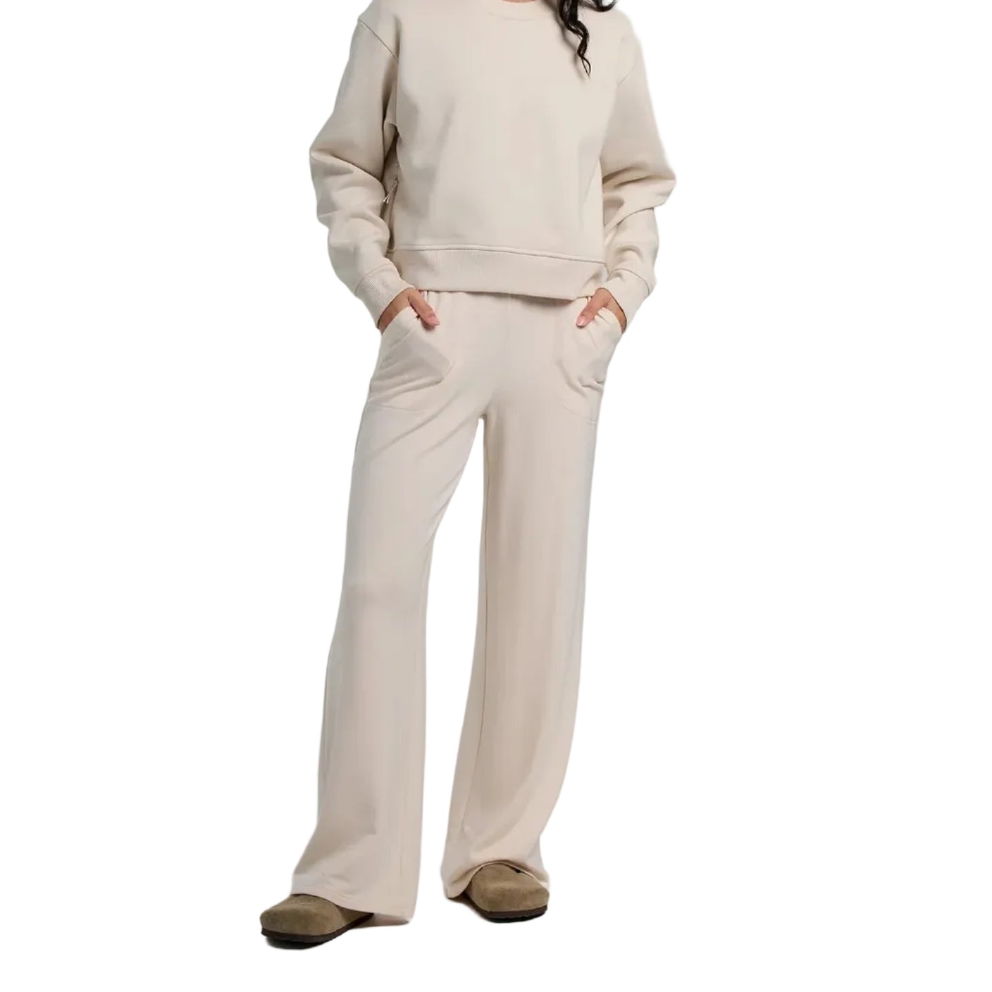 Women's Bamboo Lightweight Fleece Wide Leg Pants