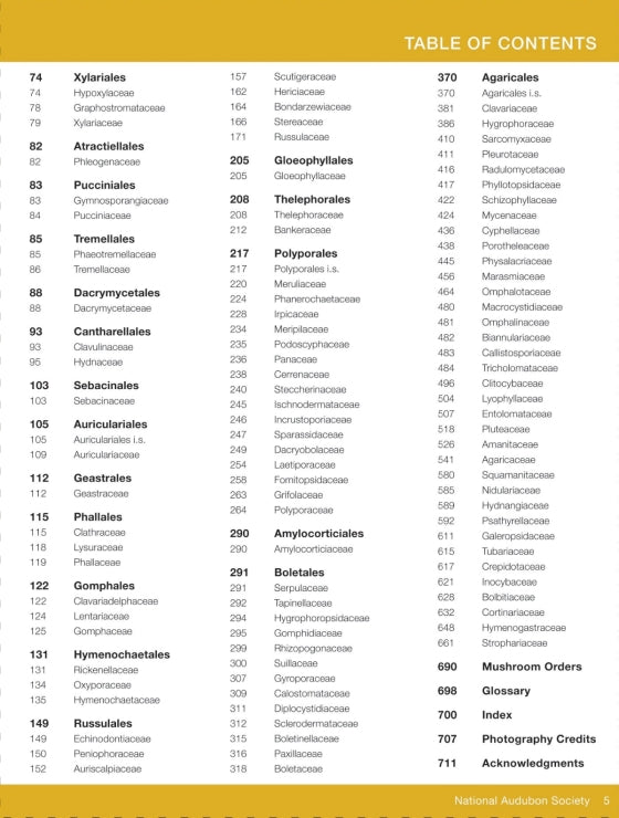National Audubon Society Mushrooms of North America