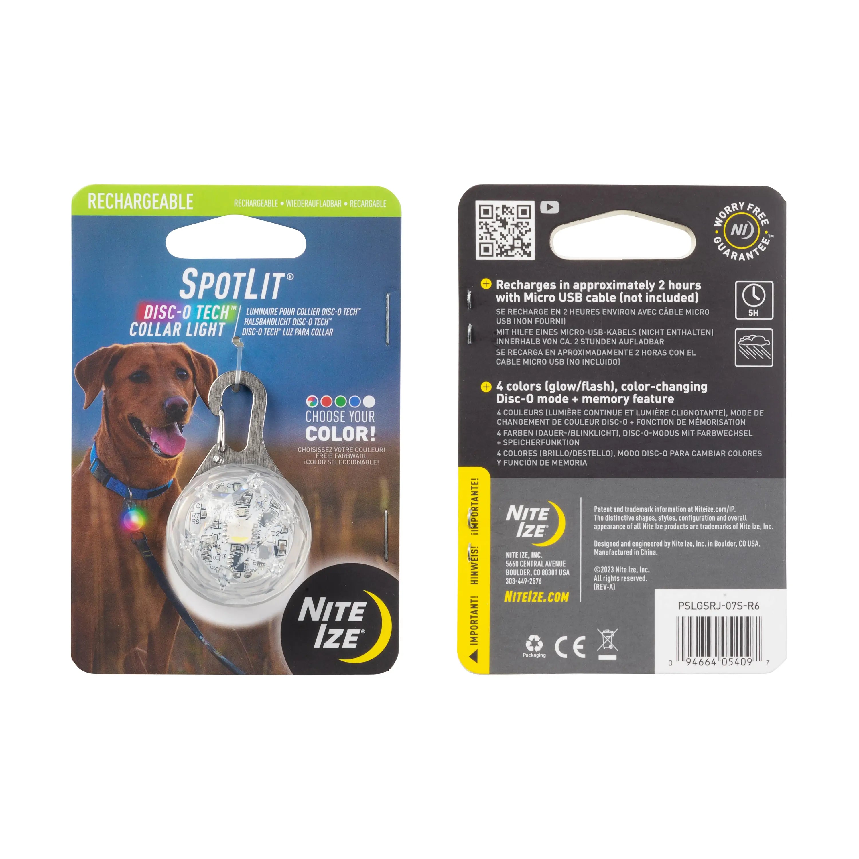 SpotLit Rechargeable Dog Collar Light