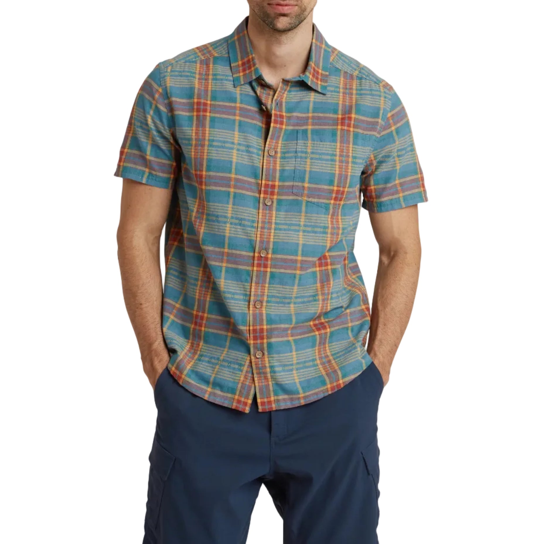 Men's Jampa Plaid Short Sleeve Button Down Shirt
