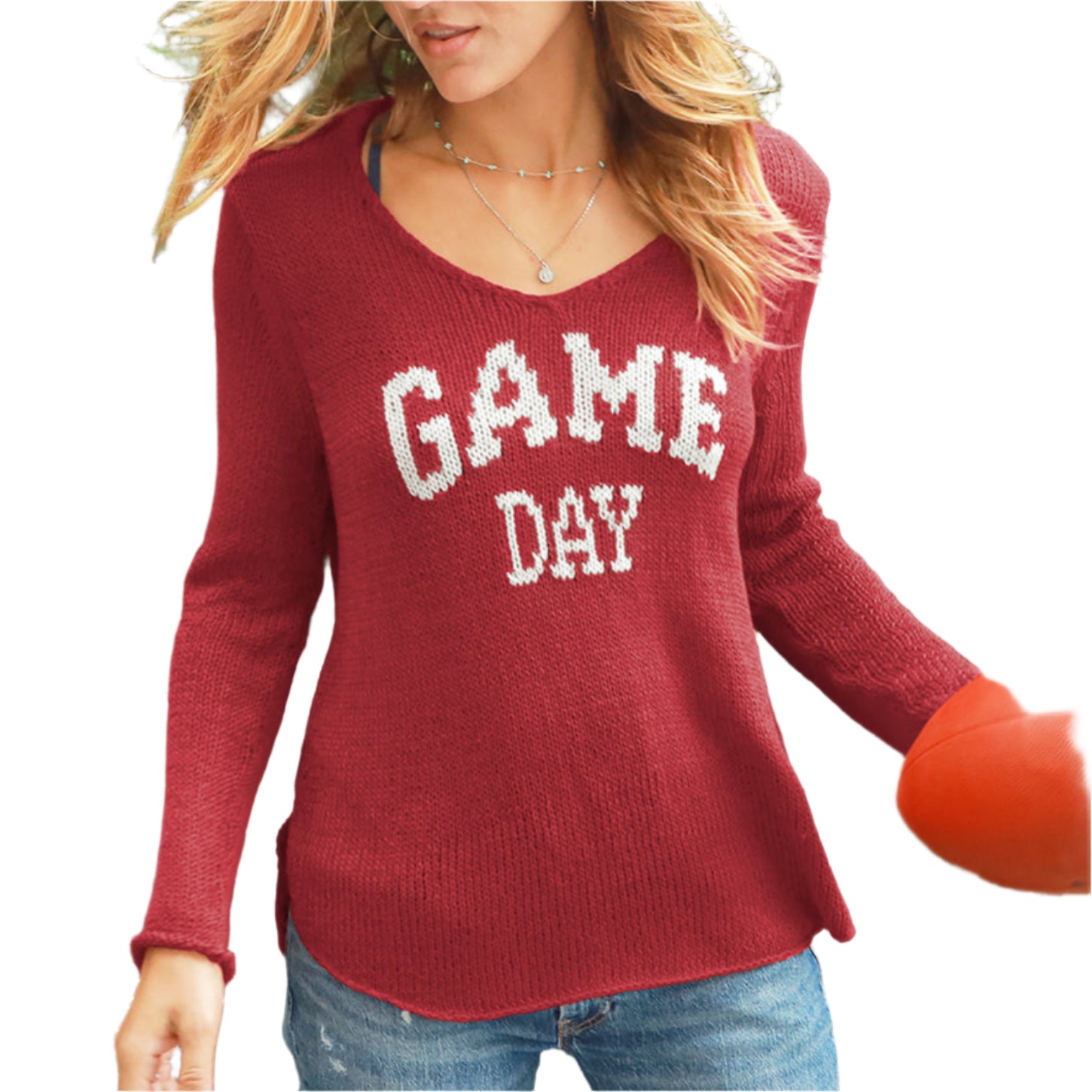 Women's Game Day V Cotton Sweater