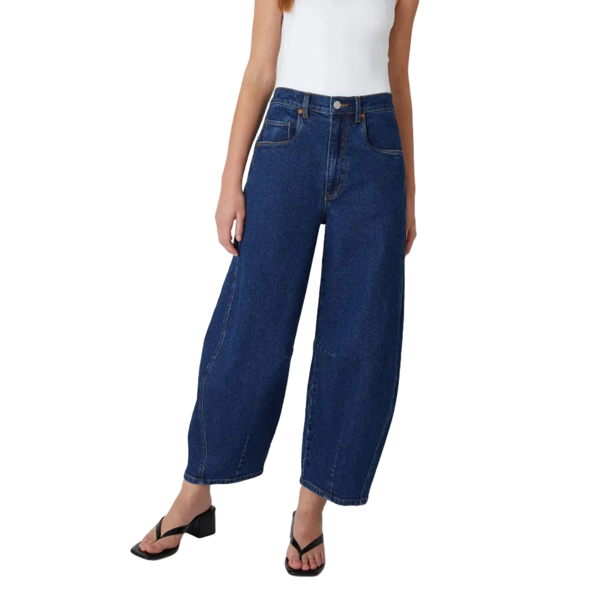 Women's Deep Down Barrel Leg Denim Jeans