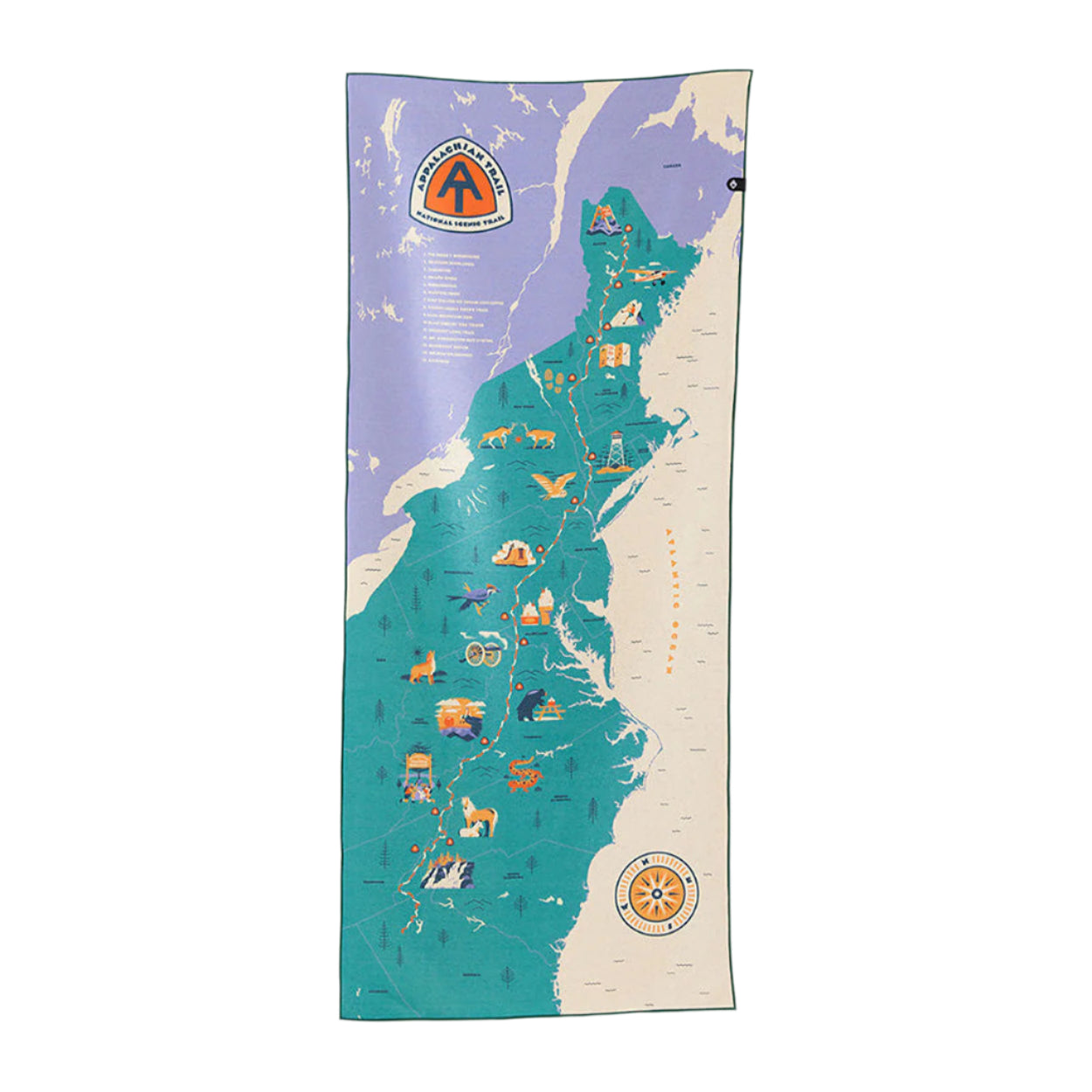 Original Towel: Appalachian Trail Map