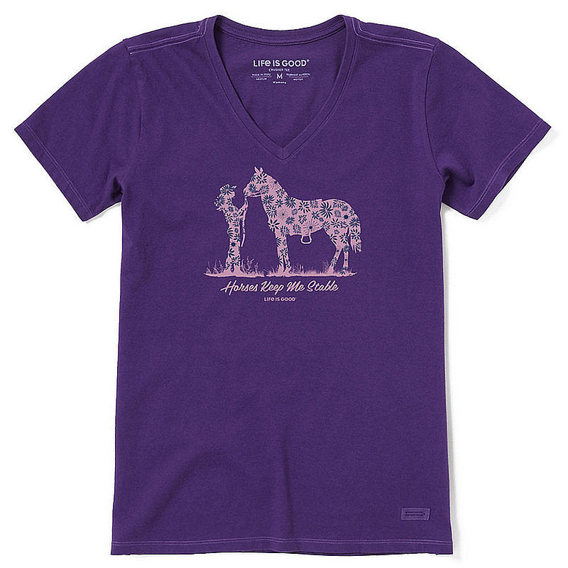 Women's Horses Keep Me Stable Crusher Vee Shirt