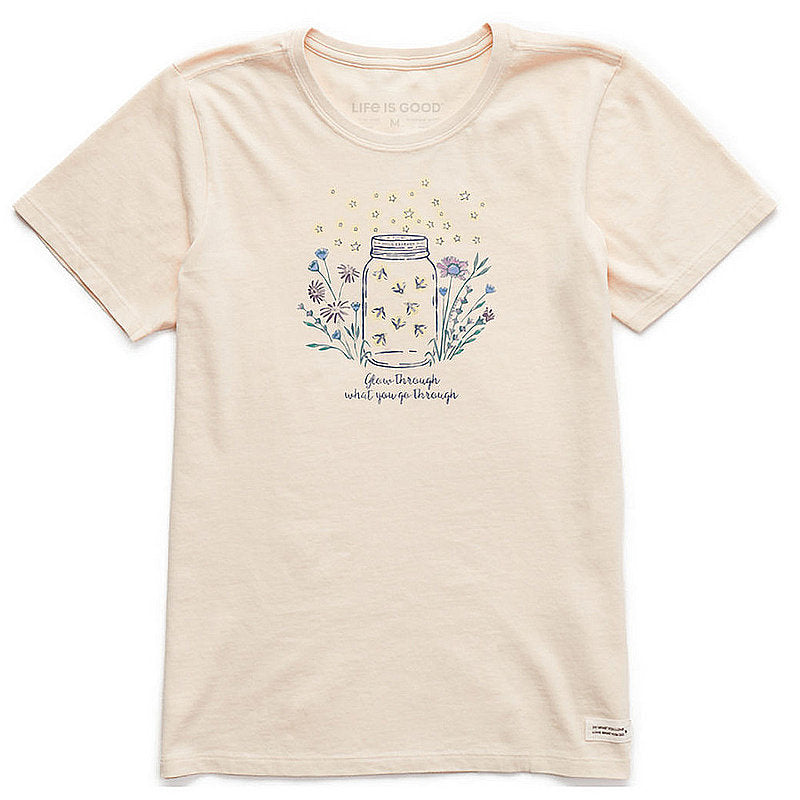 Women's Fireflies Flowers Jar Crusher Tee