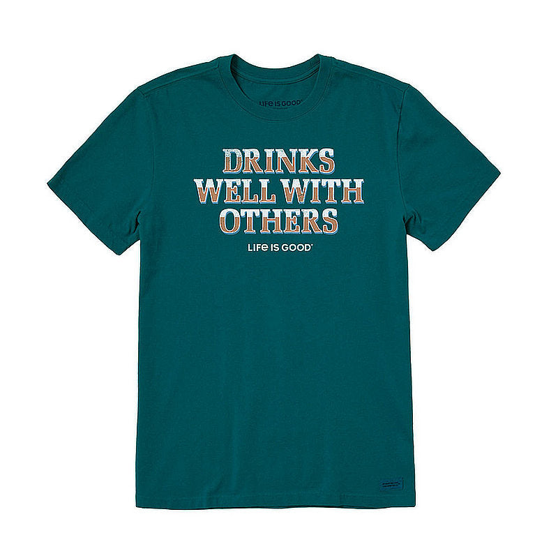 Men's Drinks Well With Others Pub Script Crusher-LITE Tee