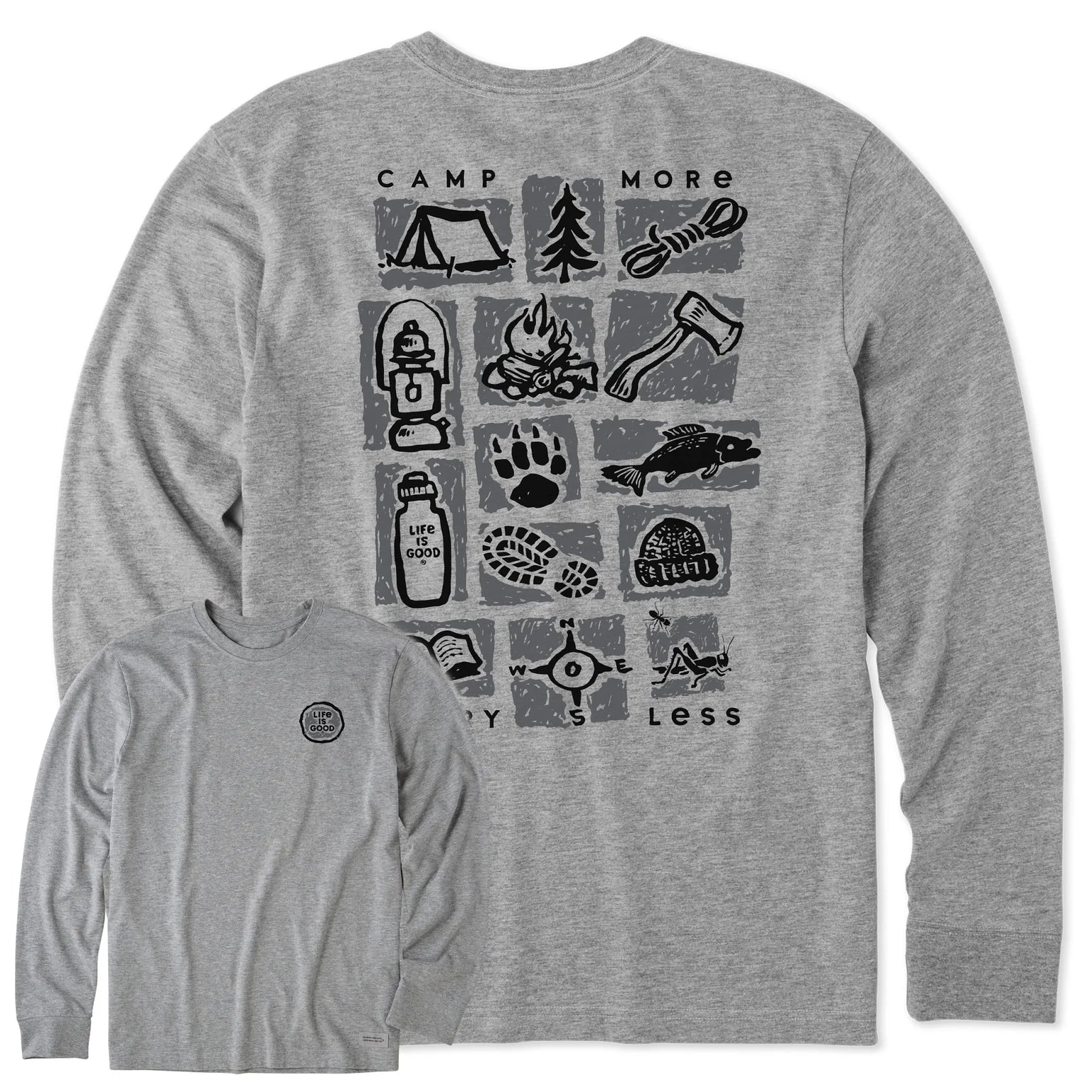 Men's Camp More Long Sleeve Crusher Tee Shirt