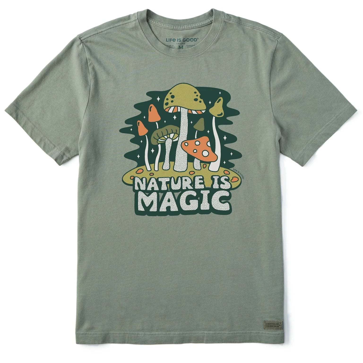 Men's Nature is Magic Mushrooms Short Sleeve Crusher-LITE Tee Shirt