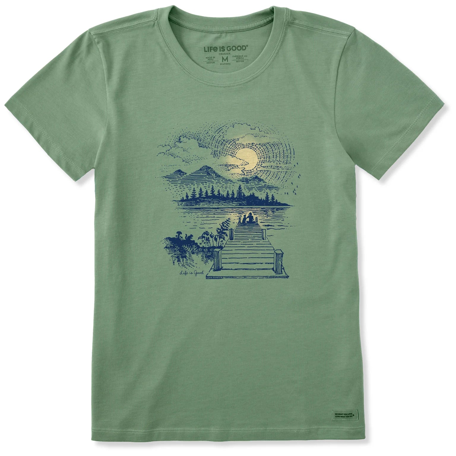 Women's Dock Sunset W Short Sleeve Crusher Tee Shirt