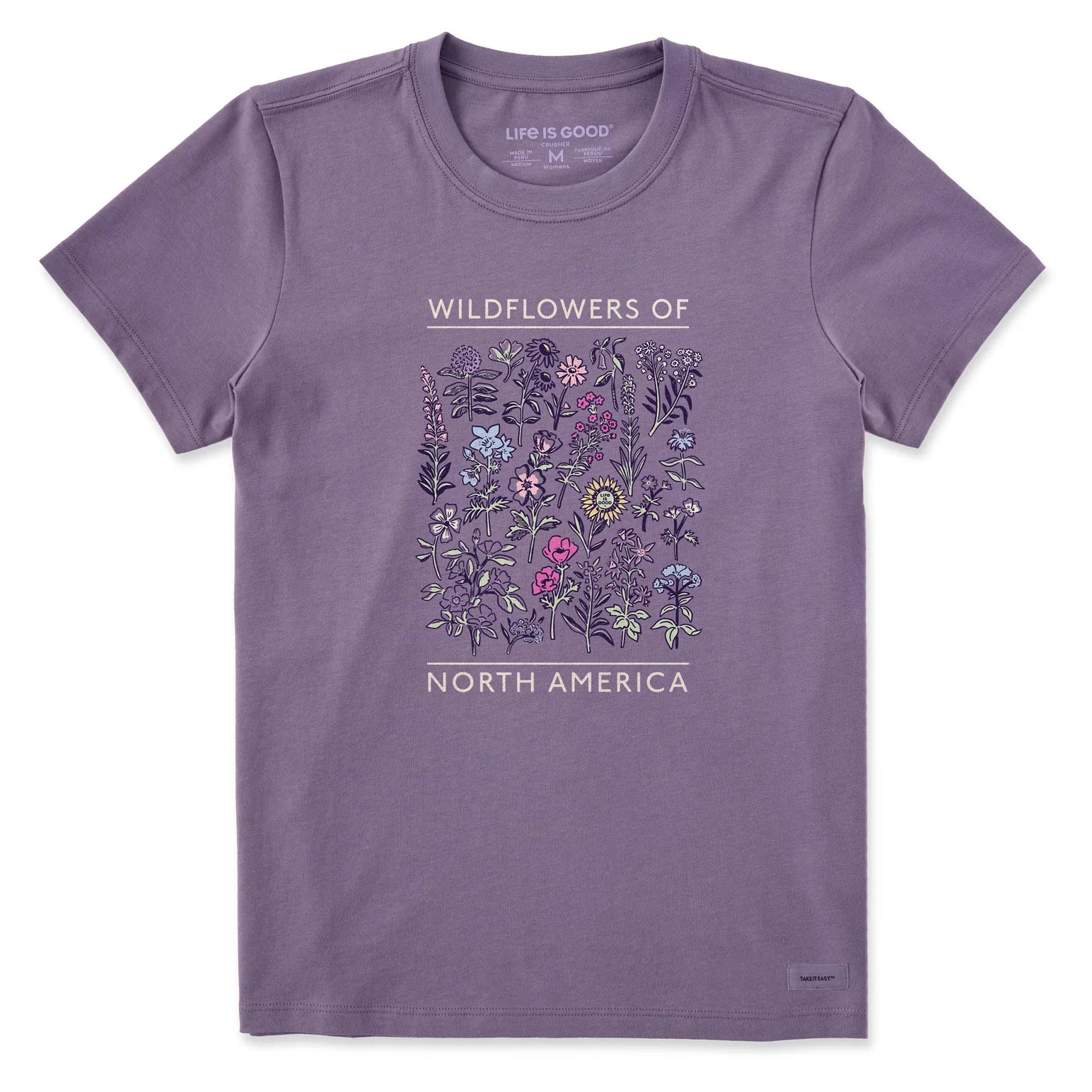 Women's Wildflowers of North America Short Sleeve Crusher Tee Shirt
