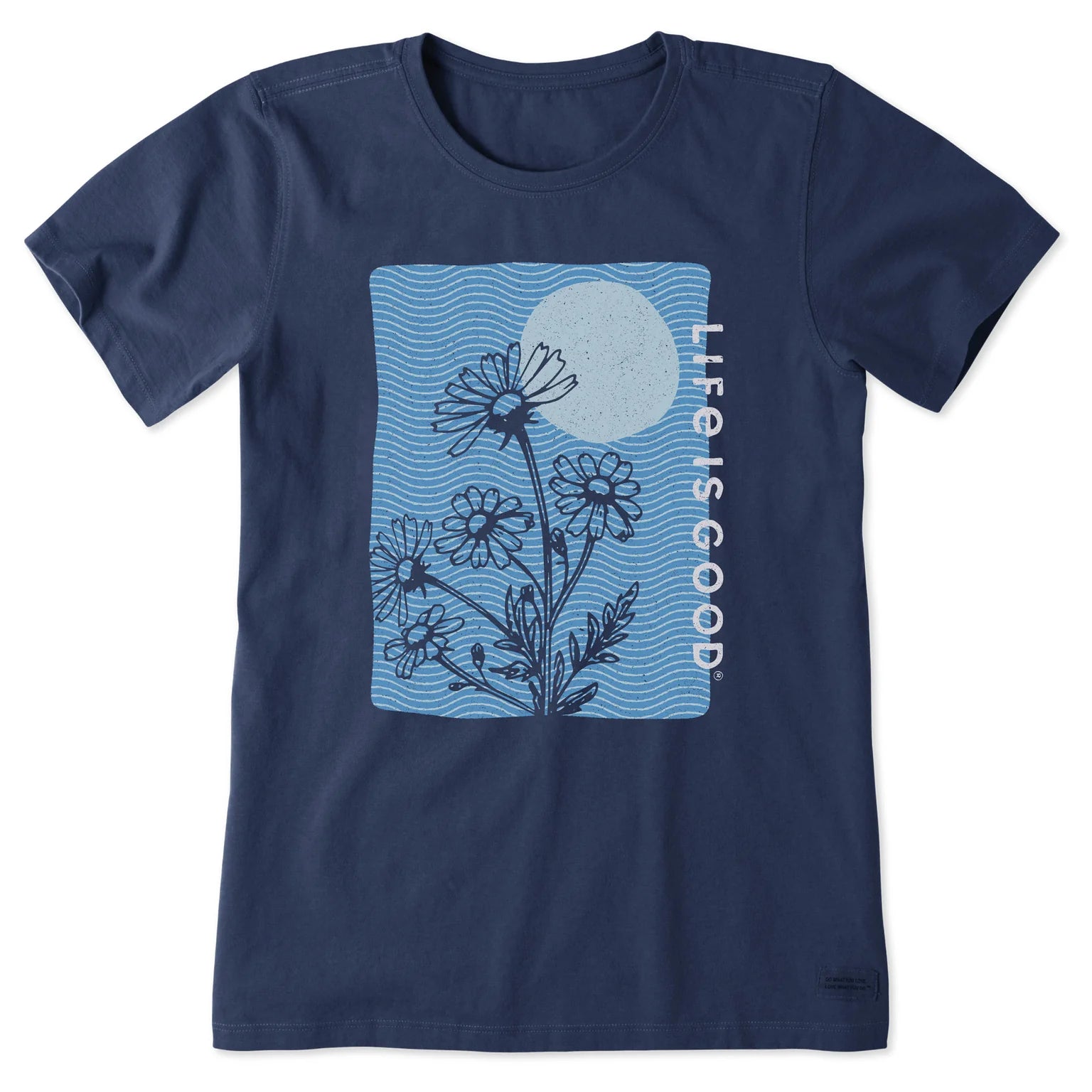 Women's LIG Flower Sun Short Sleeve Crusher Tee Shirt