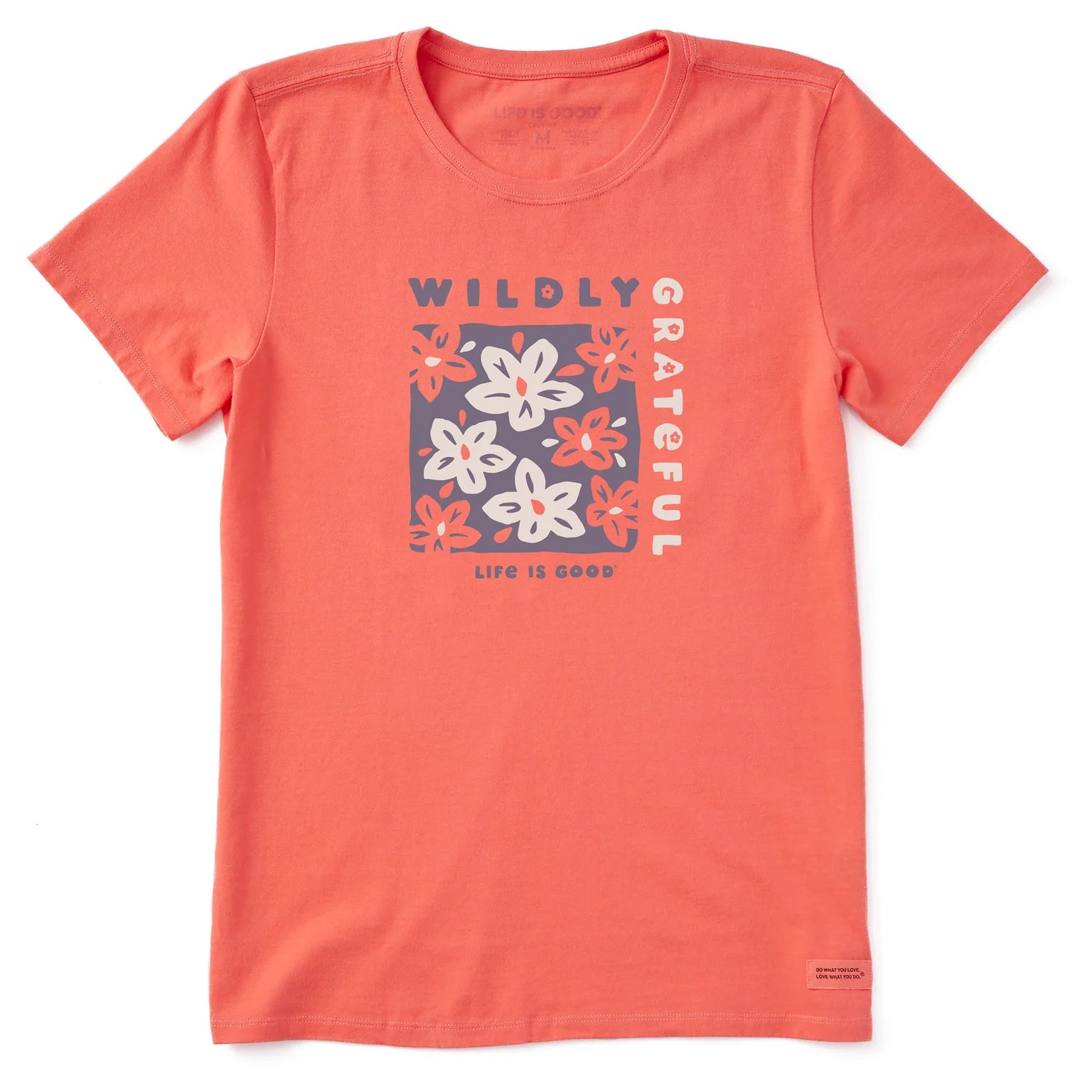 Women's Wildly Grateful Flowers Short Sleeve Crusher-LITE Tee Shirt