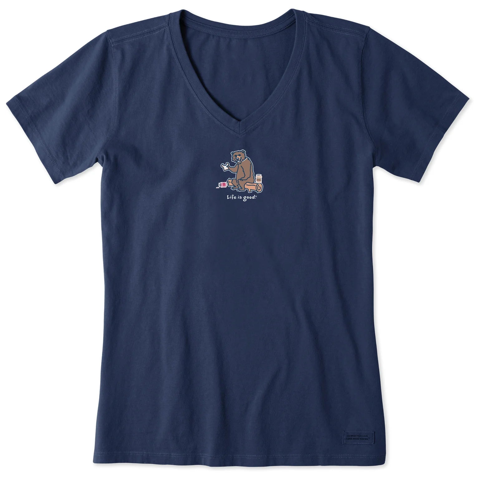 Women's Bear PB&J Short Sleeve Crusher-LITE Vee Shirt
