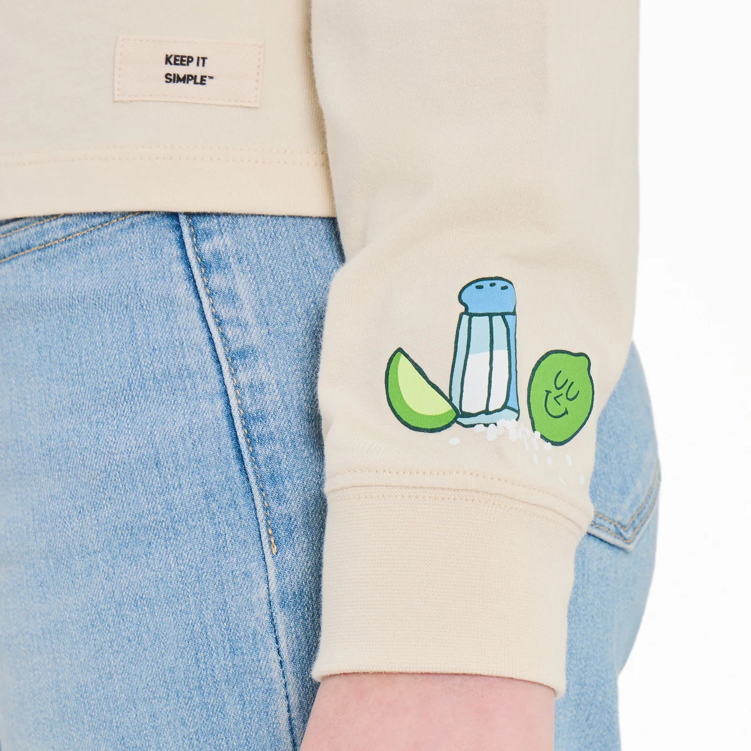 Women's Mini Margarita Long Sleeve Crusher Boxy Tee Shirt