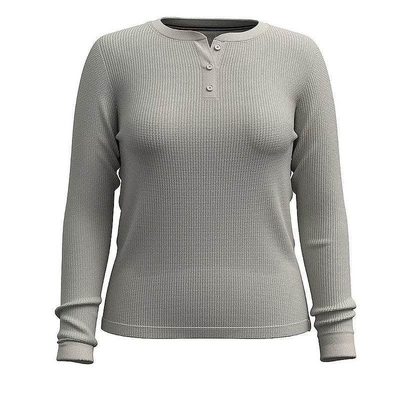 Women's Waffle Long Sleeve Henley Shirt