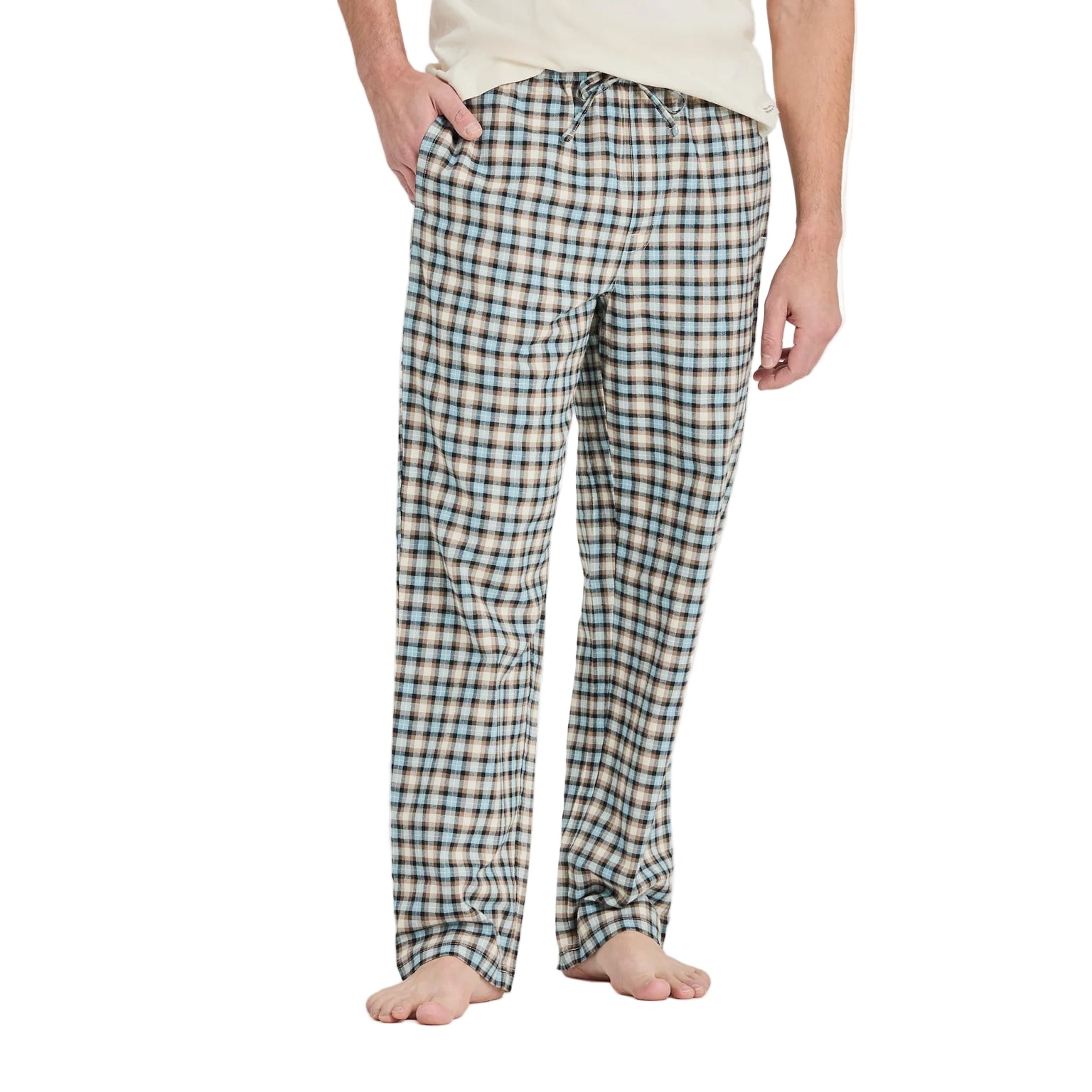 Men's Putty Check Plaid Classic Sleep Pants