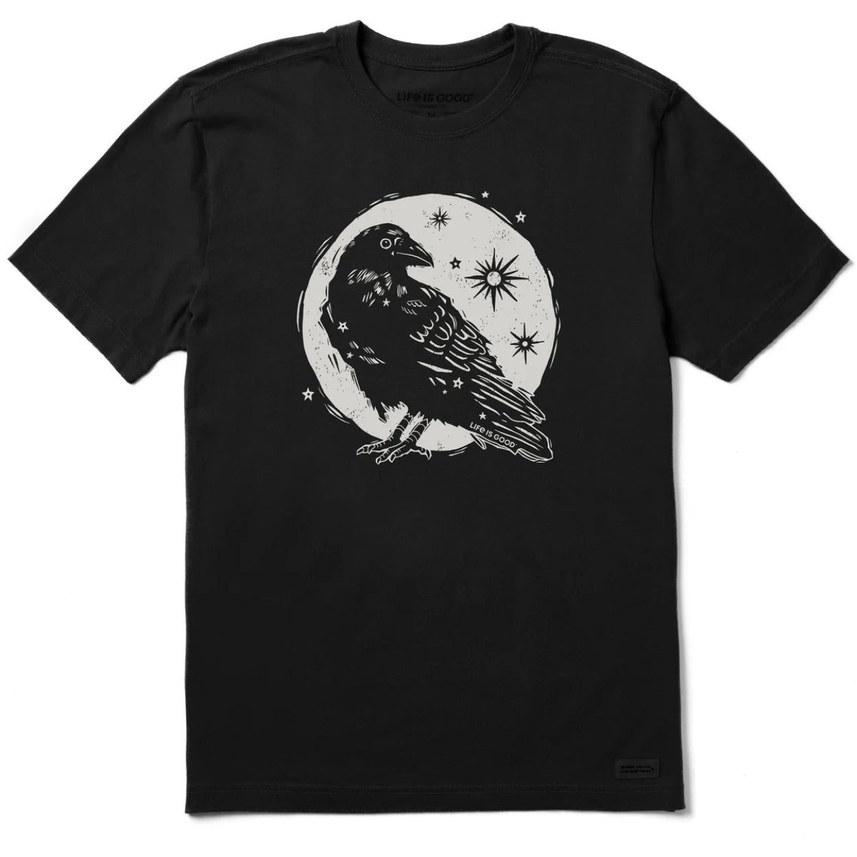 Men's Moonlight Crow Short Sleeve Crusher Tee Shirt