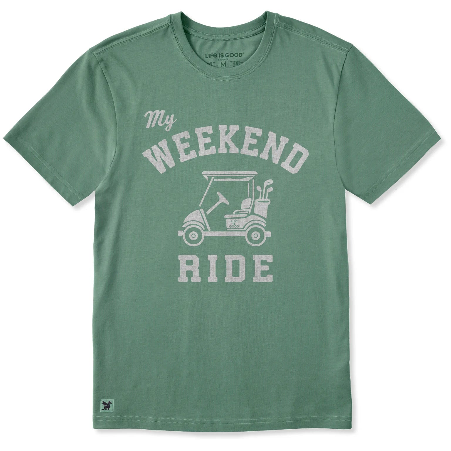 Men's Golf Cart My Weekend Ride Short Sleeve Crusher Tee Shirt