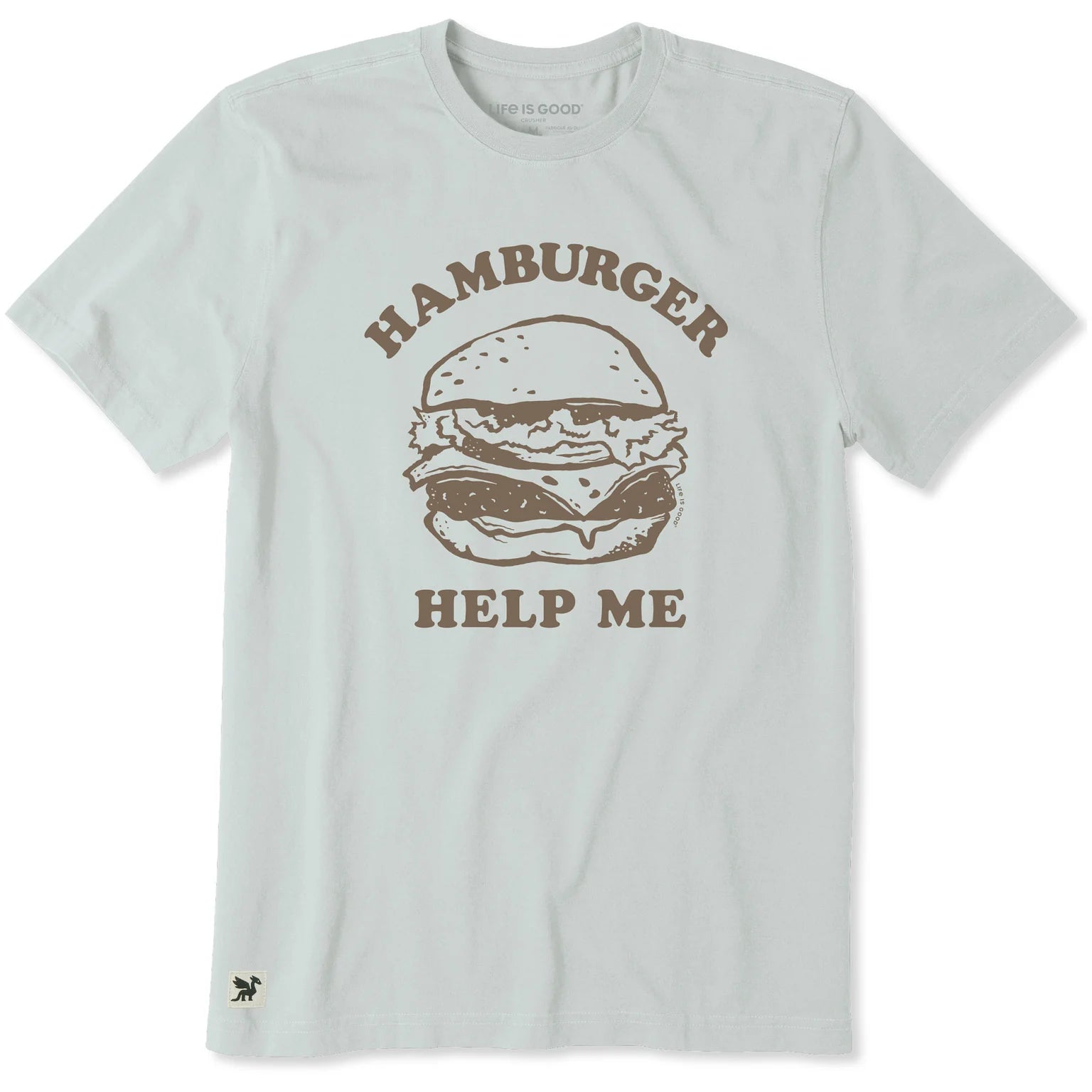 Men's Hamburger Help Me Short Sleeve Crusher Tee Shirt